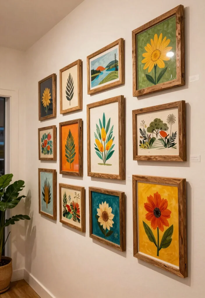 12 Front Door Entryway Interior Ideas with Finished Style 9. Eco Conscious Artwork 0