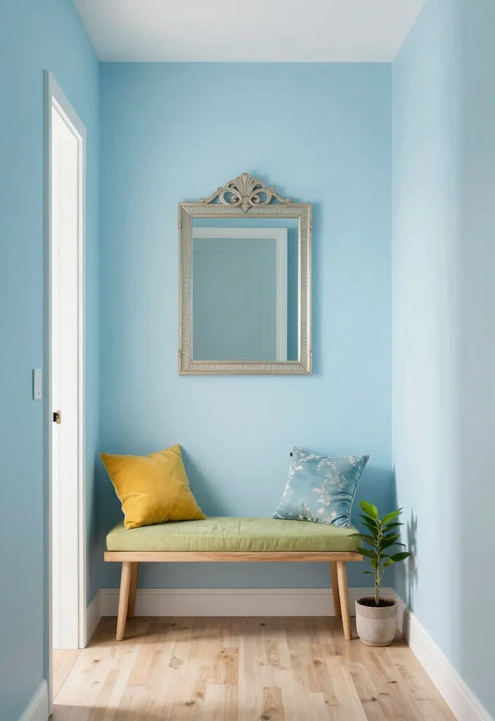 12 Front Room Ideas Entryway for Open Layout Homes 6. Brighten Up with Paint 0
