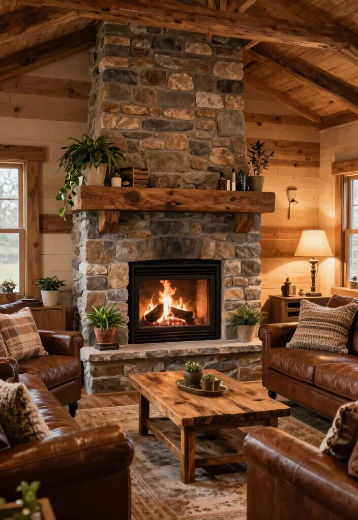 12 Gas Fireplace Ideas for Living Rooms with Cozy Style 12 12 Gas Fireplace Ideas for Living Rooms with Cozy Style 2. Rustic Gas Fireplaces 0