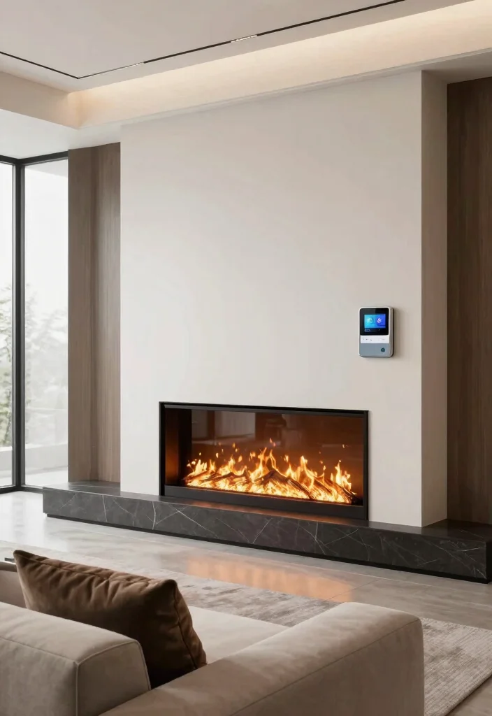 12 Gas Fireplace Wall Ideas for Modern Living Rooms 59 12 Gas Fireplace Wall Ideas for Modern Living Rooms 9. Smart Technology Integration 0
