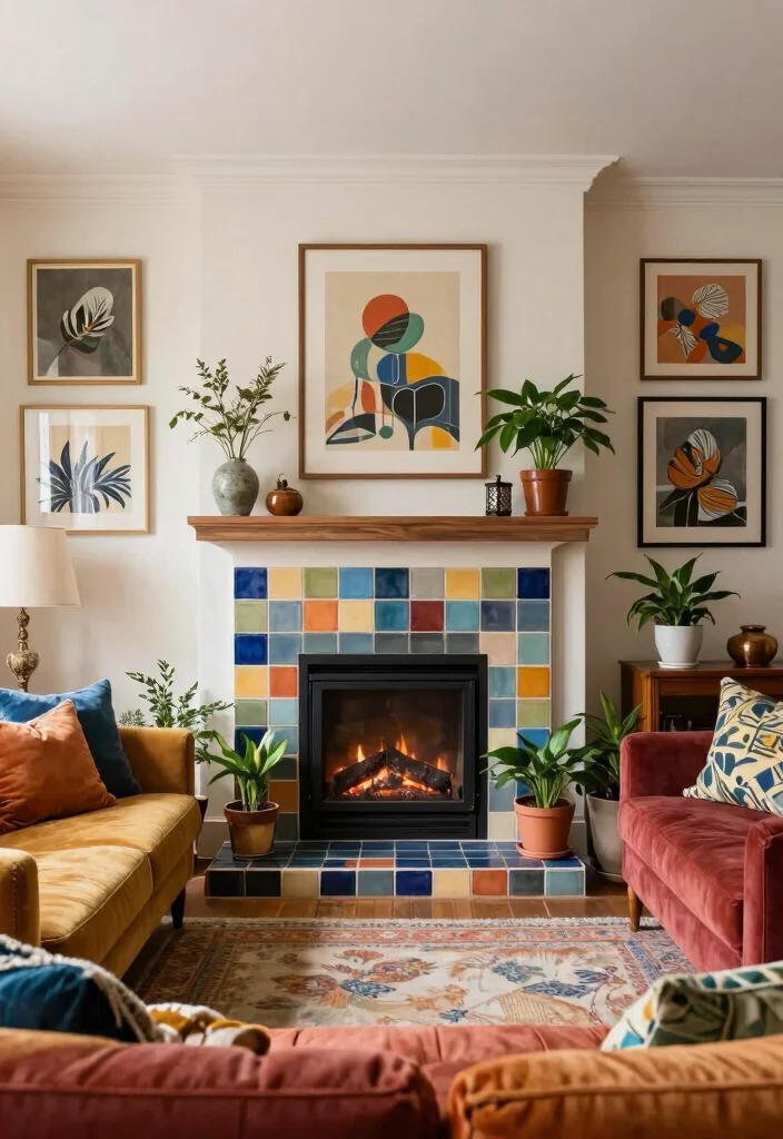 12 Gas Log Fireplace Ideas for Easy Cozy Heat 41 12 Gas Log Fireplace Ideas for Easy Cozy Heat 11. Eclectic Surroundings 0