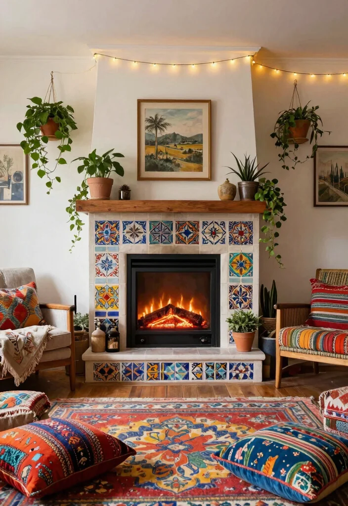 12 Gas Log Fireplace Ideas for Easy Cozy Heat 5 12 Gas Log Fireplace Ideas for Easy Cozy Heat 5. Bohemian Influence 0
