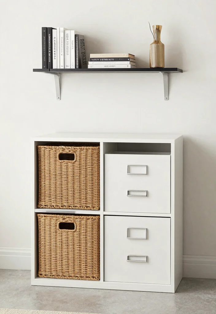 12 Glam Office Ideas with Polished Feminine Style 11. Compact Storage Solutions 0