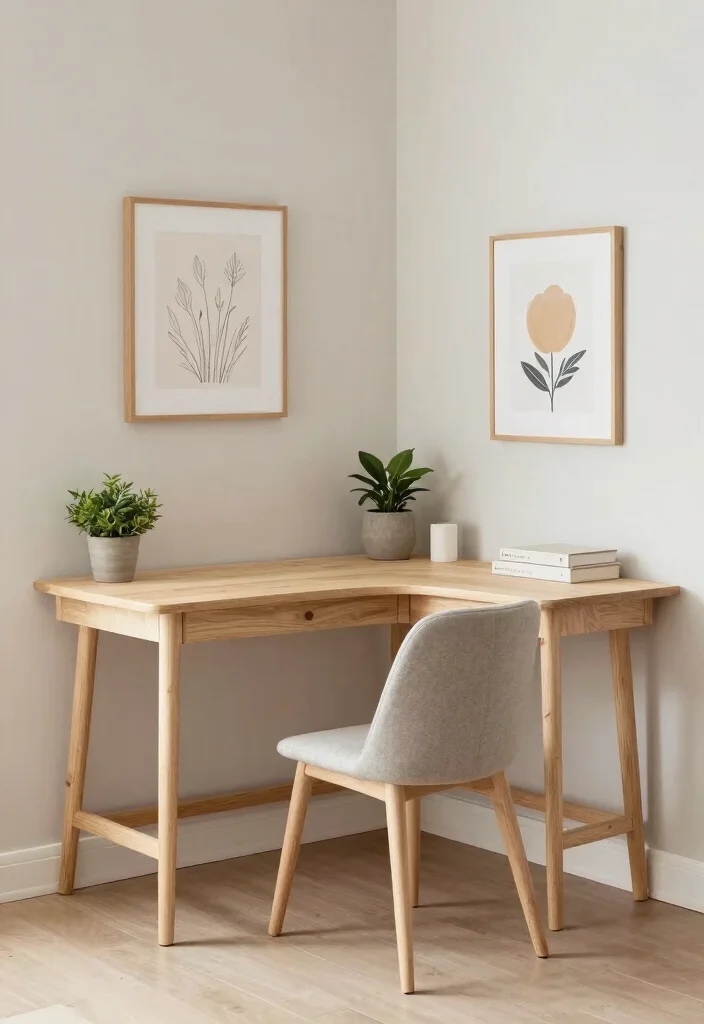 12 Home Office Corner Desk Ideas for Small Rooms 11. Scandinavian Style for Simple Elegance 0