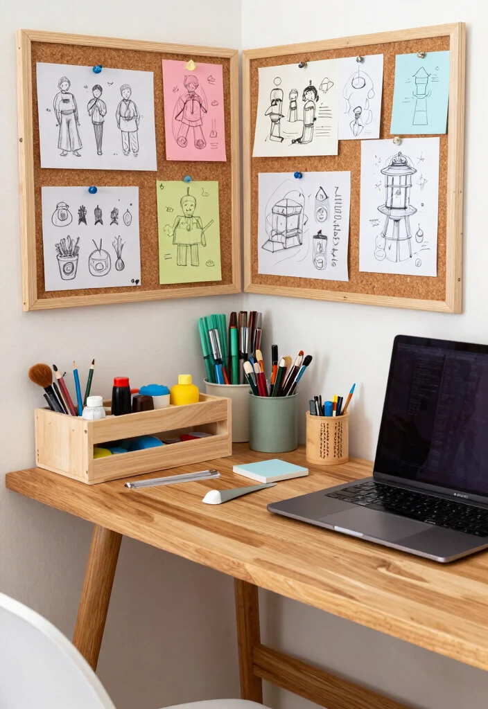 12 Home Office Corner Desk Ideas for Small Rooms 7. Multi Functional Corner Desk with Crafting Space 0