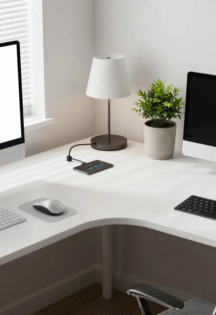 12 Home Office Corner Desk Ideas for Small Rooms 8. Tech Friendly Corner Desk Solutions 0