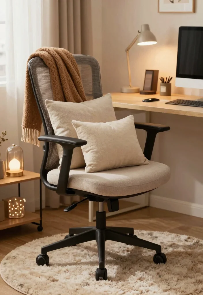 12 Home Office Setup Ideas for Better Daily Workflow 62 12 Home Office Setup Ideas for Better Daily Workflow 12. Cozy Accents for Comfort 0