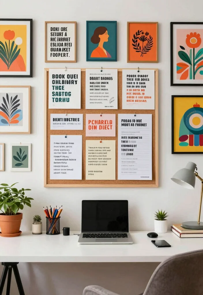 12 Home Office Setup Ideas for Better Daily Workflow 39 12 Home Office Setup Ideas for Better Daily Workflow 9. Inspiring Wall Space 0