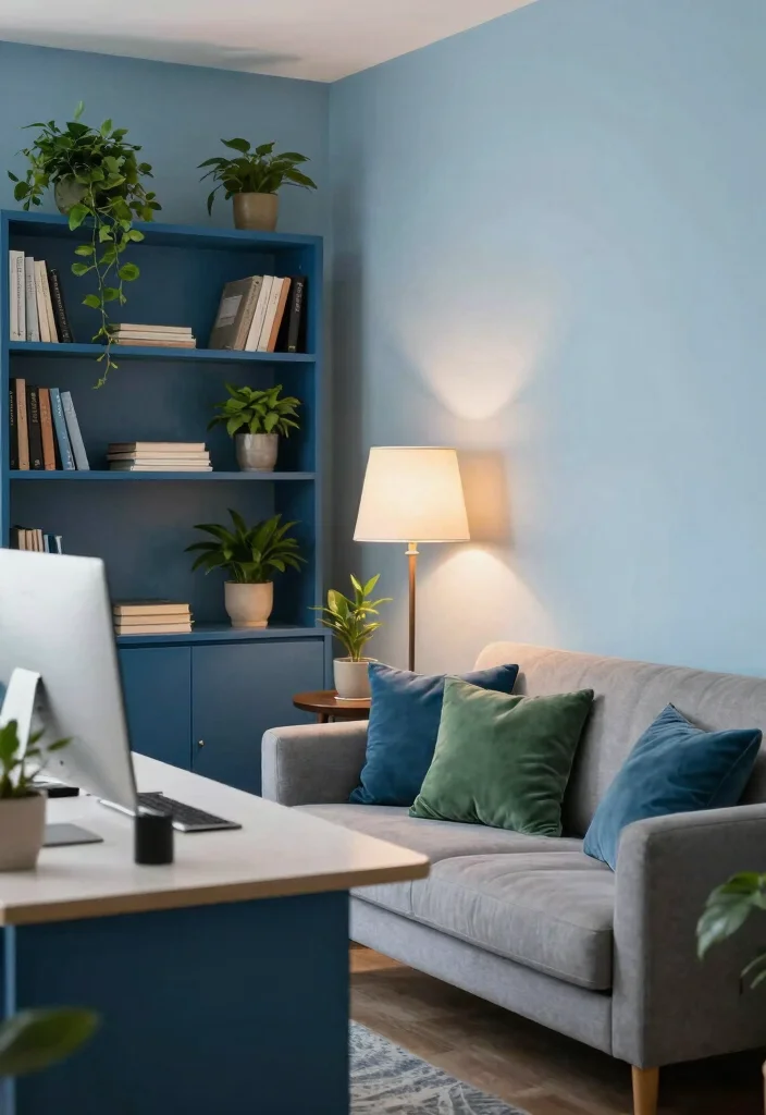 12 Lounge Office Room Ideas for Relaxed Productive Workdays 3 12 Lounge Office Room Ideas for Relaxed Productive Workdays 3. Soothing Color Palettes 0