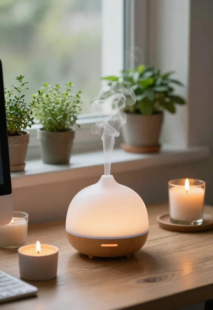12 Lounge Office Room Ideas for Relaxed Productive Workdays 49 12 Lounge Office Room Ideas for Relaxed Productive Workdays 9. Aromatherapy Touches 0