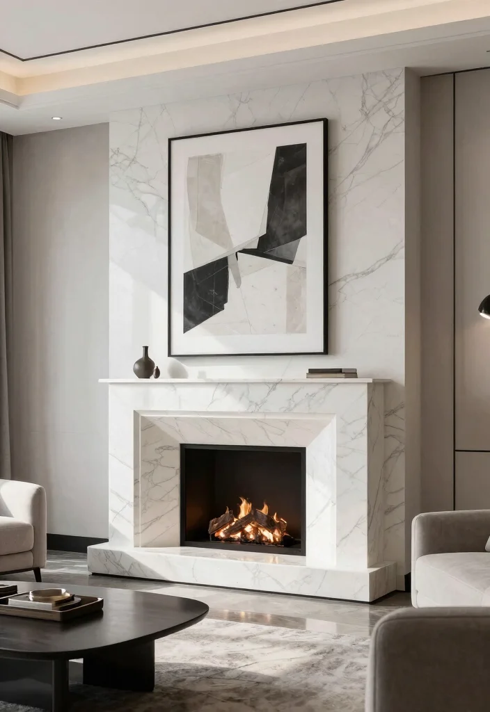 12 Marble Fireplace Ideas for a Clean Luxe Focal Point 13 12 Marble Fireplace Ideas for a Clean Luxe Focal Point 3. Geometric Marble Patterns 0