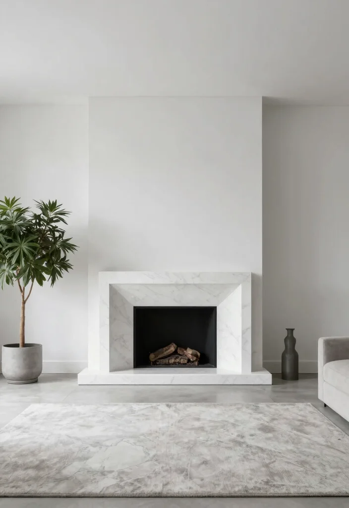 12 Marble Fireplace Ideas for a Clean Luxe Focal Point 15 12 Marble Fireplace Ideas for a Clean Luxe Focal Point 5. Minimalist Marble Surround 0