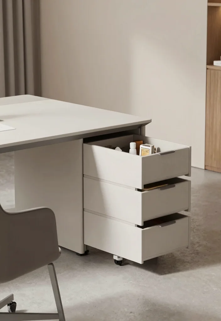 12 Modern Office Table Ideas with Clean Lines 51 12 Modern Office Table Ideas with Clean Lines 11. Desk with Drawers 0