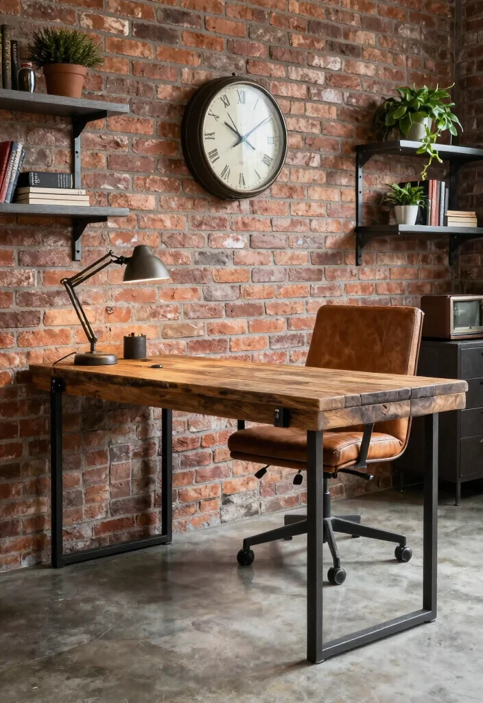 12 Modern Office Table Ideas with Clean Lines 2 12 Modern Office Table Ideas with Clean Lines 2. Industrial Chic 0