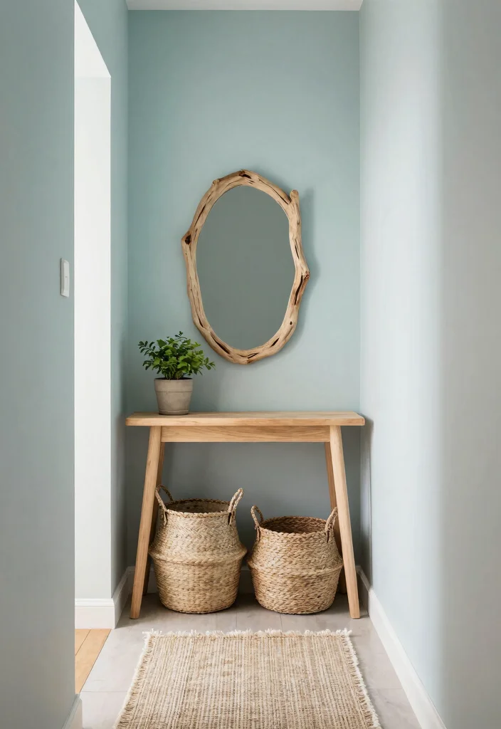 12 Narrow Entryway Ideas for Better Flow 11. Natural Elements 0