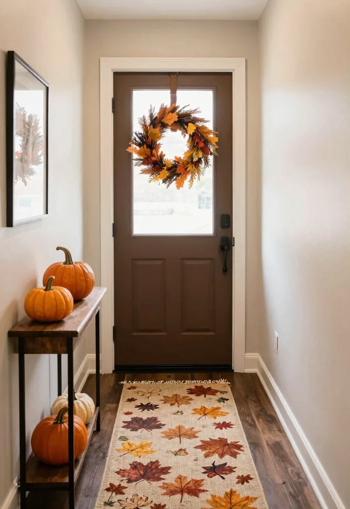 12 Narrow Entryway Ideas for Better Flow 12. Seasonal Decor 0