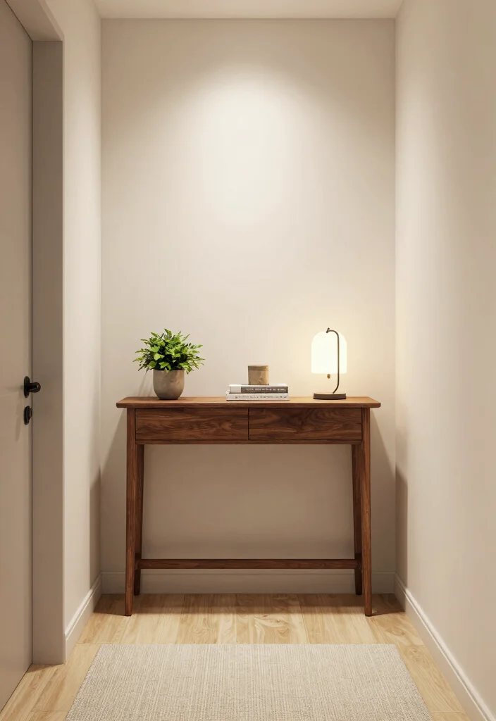 12 Narrow Entryway Ideas for Better Flow 5. Slim Console Tables 0