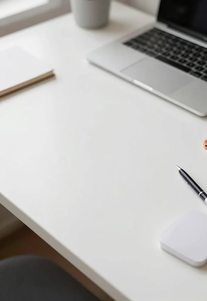 12 Office Desk Decor Ideas That Feel Calm and Focused 10. A Decluttered Workspace 0