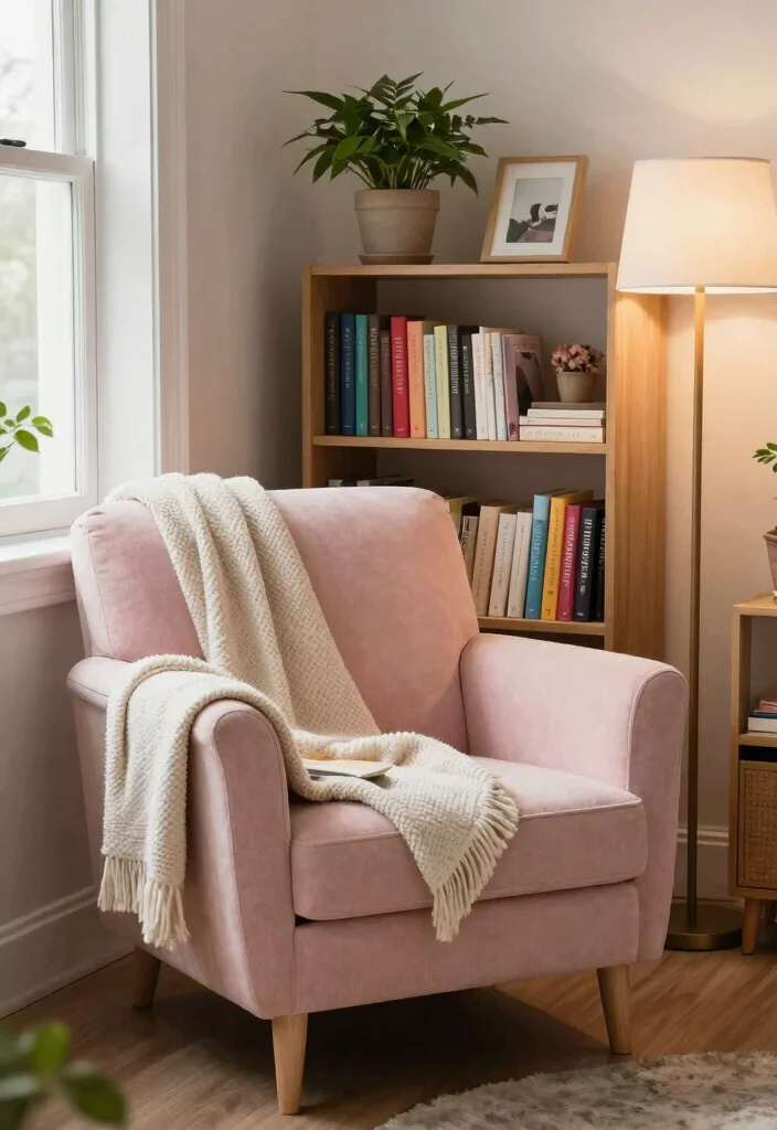 12 Office Ideas for Women That Feel Personal and Practical 1. Cozy Reading Nook 0