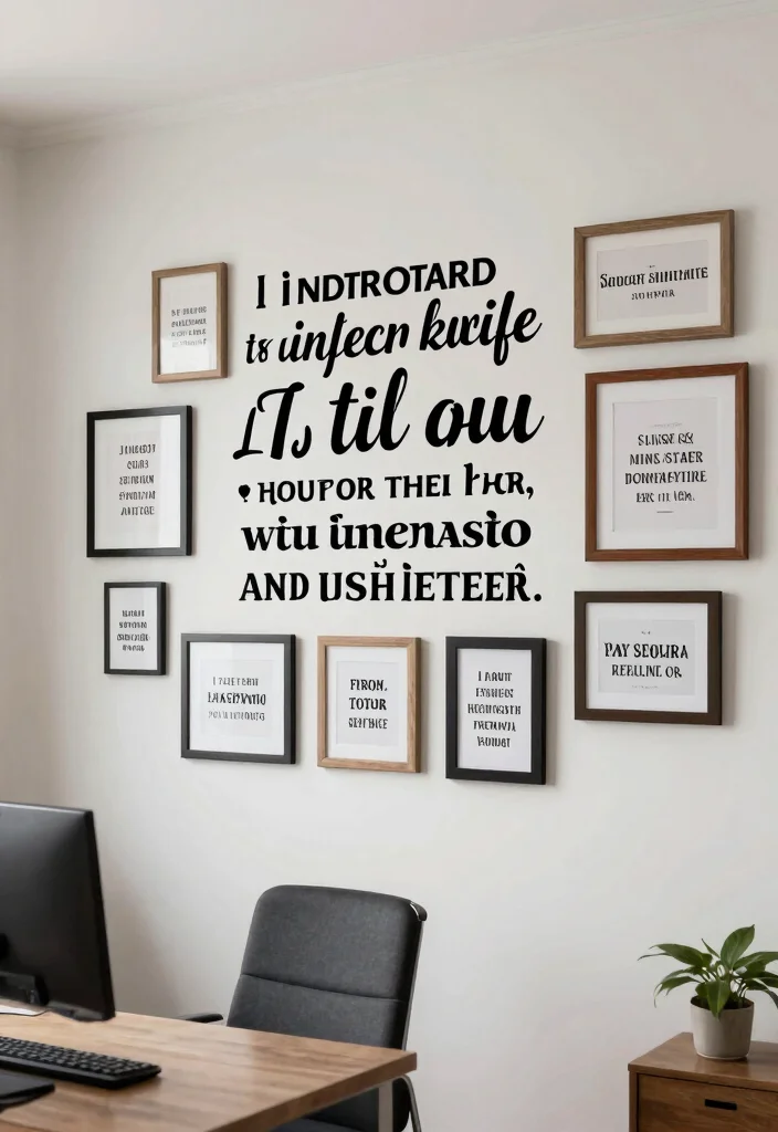 12 Office Ideas for Women That Feel Personal and Practical 10. Inspirational Quote Wall 0