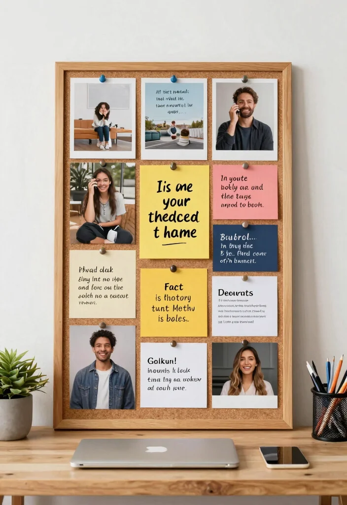 12 Office Ideas for Women That Feel Personal and Practical 12. Personalized Vision Board 0