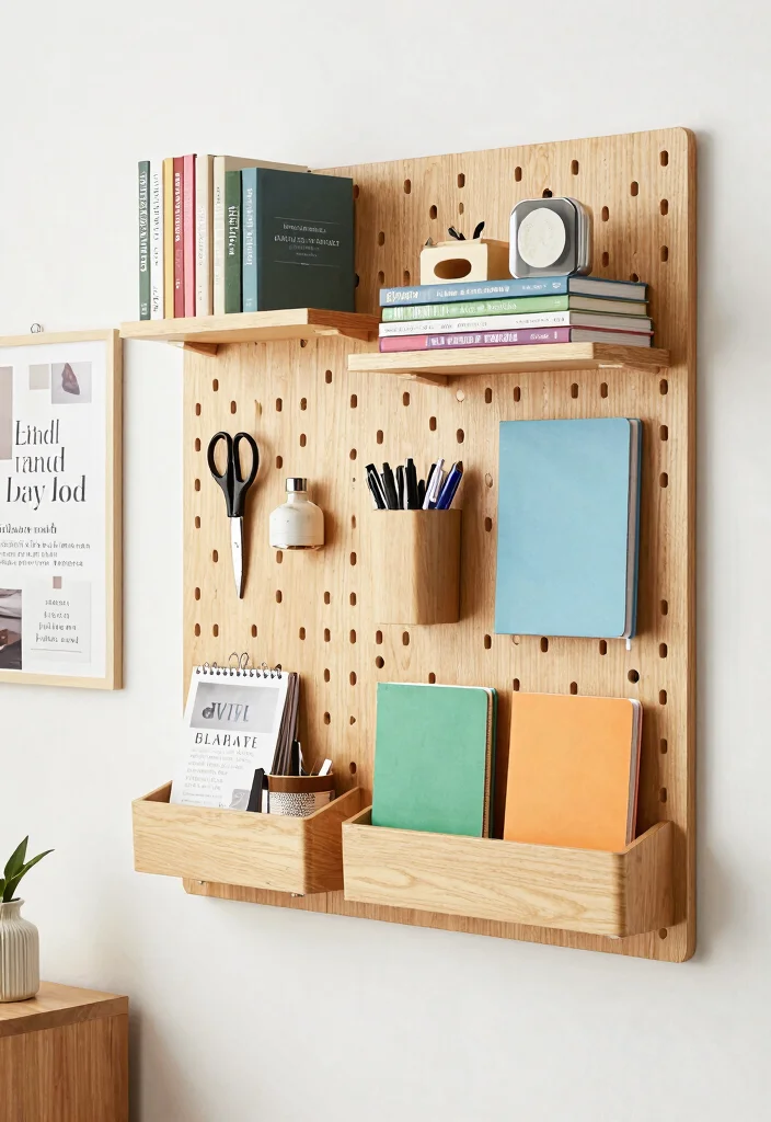12 Office Ideas for Women That Feel Personal and Practical 5. Wall mounted Organization 0