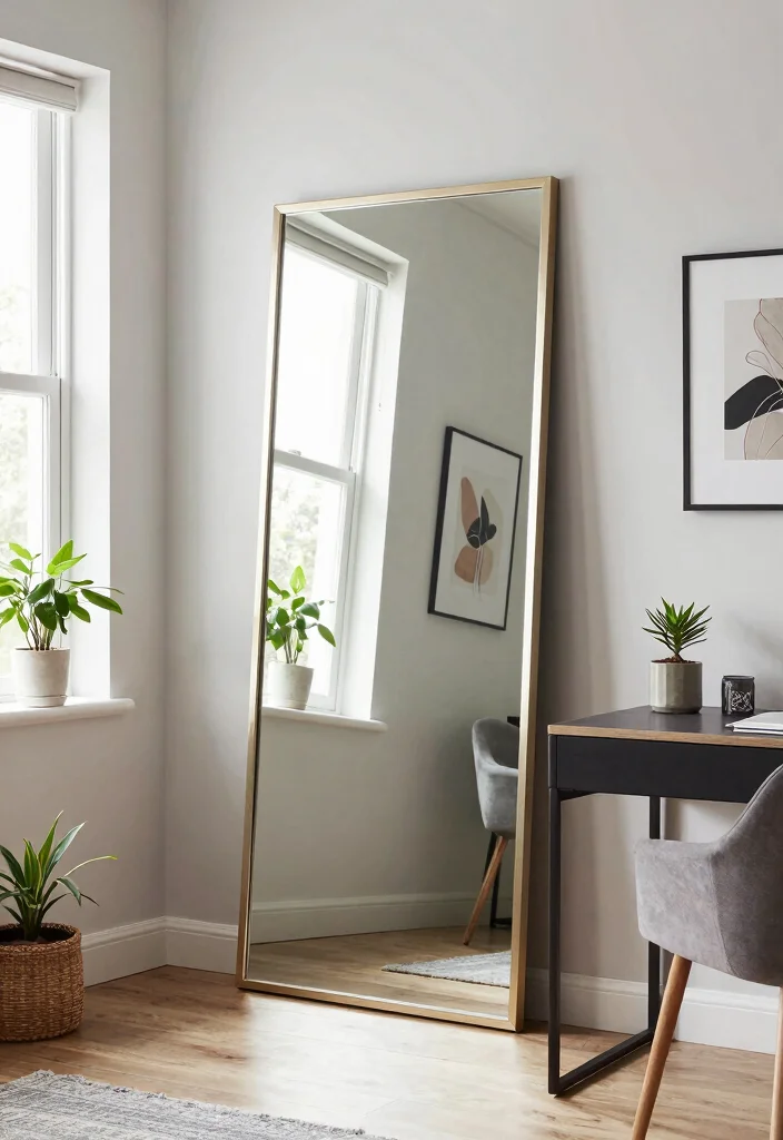 12 Office Small Space Ideas That Actually Work 36 12 Office Small Space Ideas That Actually Work 6. Use Mirrors to Reflect Light 0