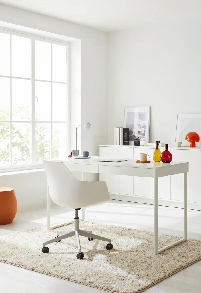 12 Office Wall Color Ideas That Support Productivity 38 12 Office Wall Color Ideas That Support Productivity 8. Classic White 0