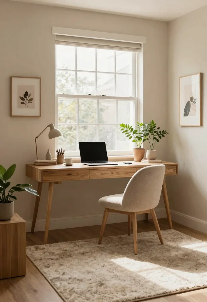 12 Office Wall Color Ideas That Support Productivity 49 12 Office Wall Color Ideas That Support Productivity 9. Cozy Beige 0