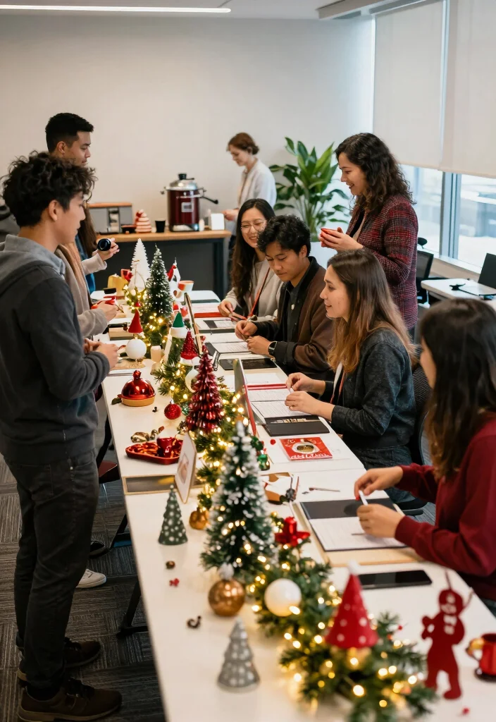 12 Office Xmas Decorating Ideas for Seasonal Cheer 61 12 Office Xmas Decorating Ideas for Seasonal Cheer 11. Reusable Holiday Decorations Swap 0