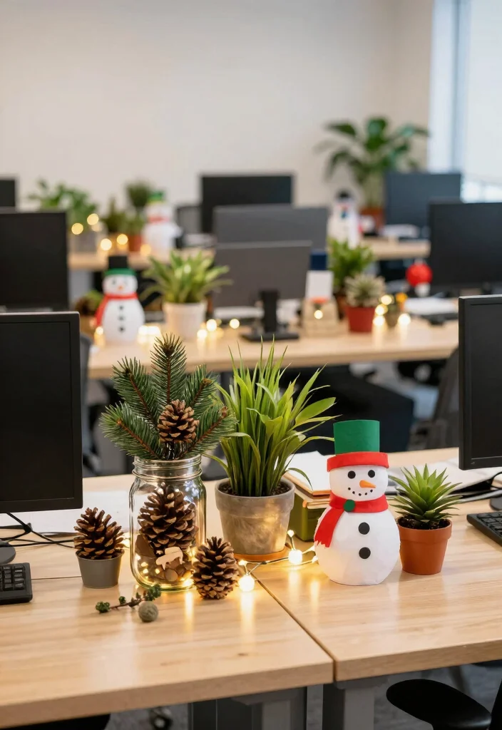 12 Office Xmas Decorating Ideas for Seasonal Cheer 4 12 Office Xmas Decorating Ideas for Seasonal Cheer 4. Festive Desk Decorations 0