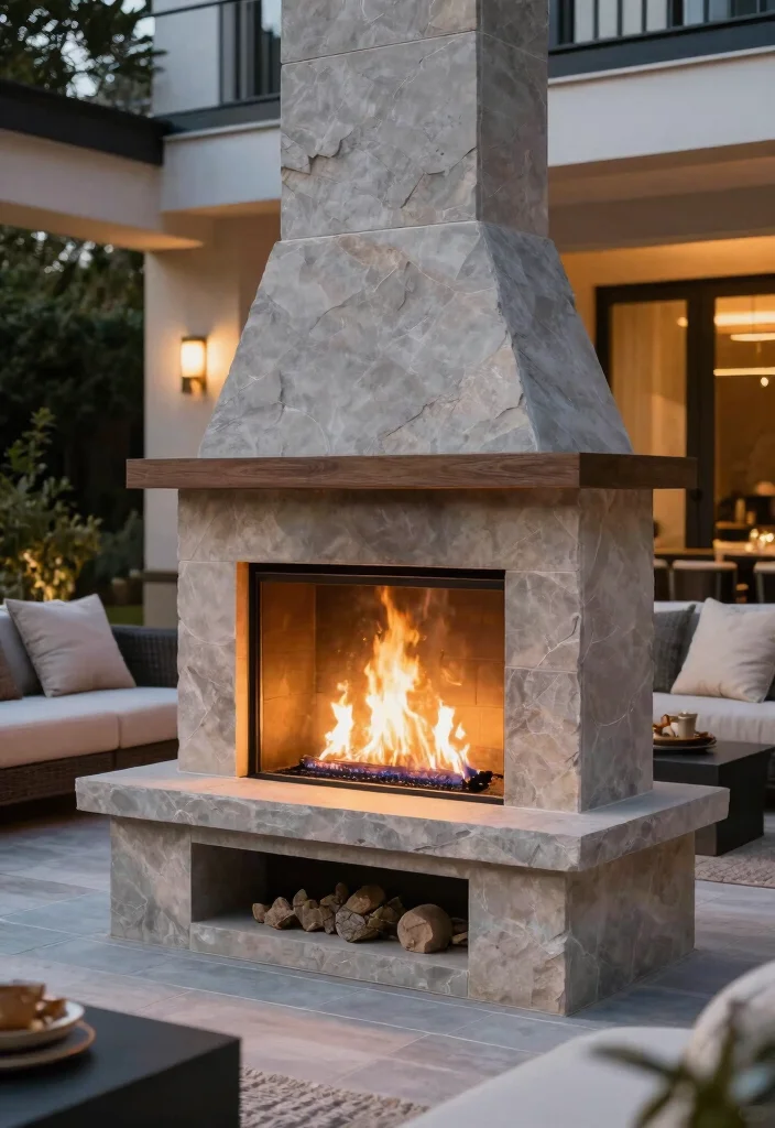 12 Outside Fireplace Ideas for Cozy Outdoor Living 11. Enclosed Outdoor Fireplace 0
