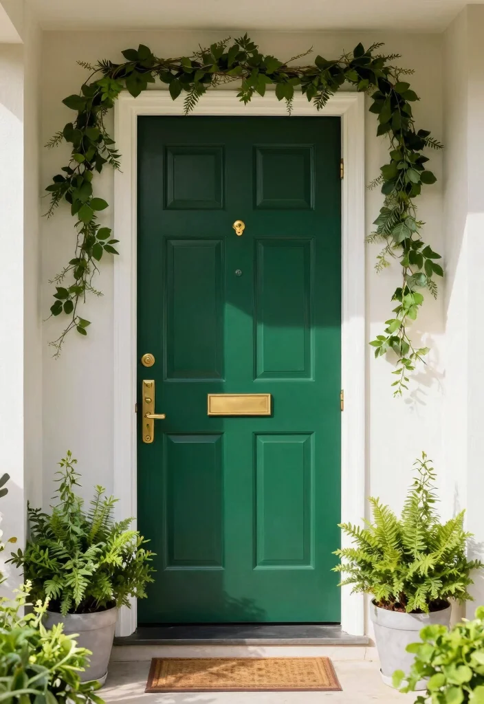 12 Outside Front Door Entryway Ideas with Curb Appeal 9. Bold Front Door Colors 0