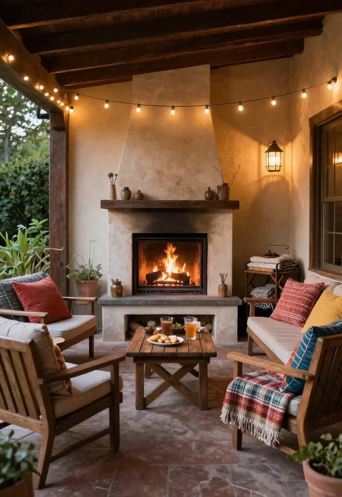 12 Porch Fireplace Ideas for Outdoor Living Comfort 34 12 Porch Fireplace Ideas for Outdoor Living Comfort 4. Fireplaces with Seating Areas 0