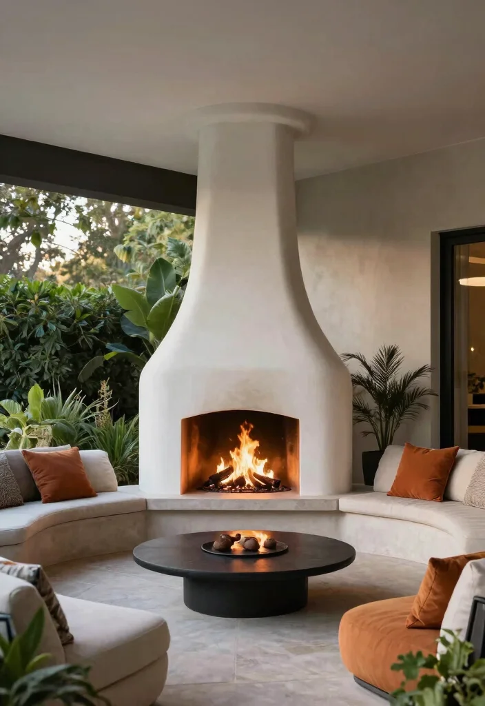 12 Porch Fireplace Ideas for Outdoor Living Comfort 35 12 Porch Fireplace Ideas for Outdoor Living Comfort 5. Unique Shaped Fireplaces 0