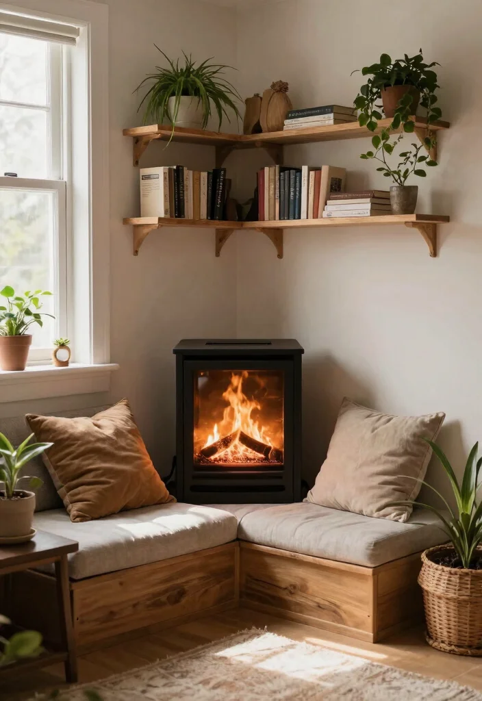 12 Real Fireplace Ideas for Timeless Home Design 59 12 Real Fireplace Ideas for Timeless Home Design 9. Corner Fireplaces for Small Spaces 0