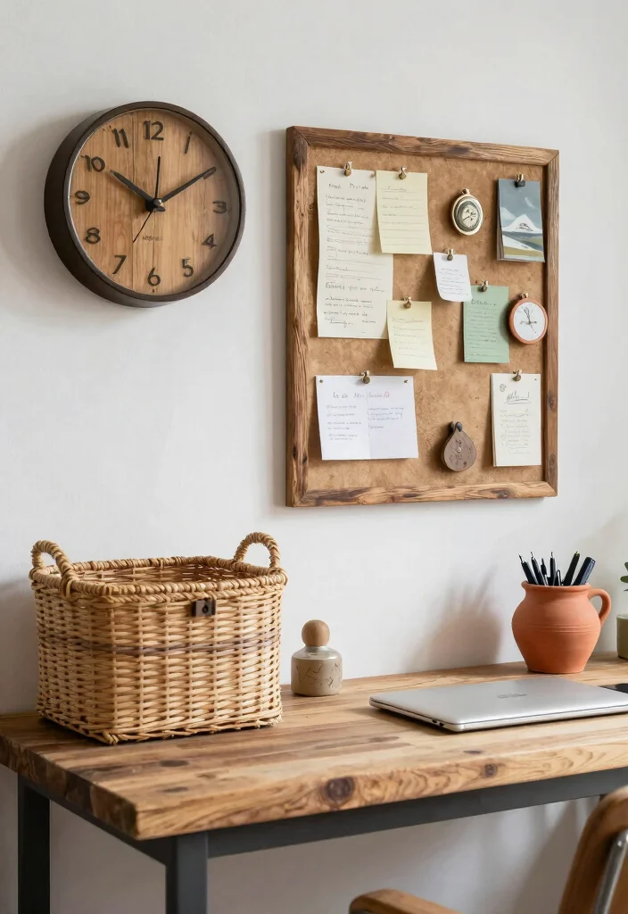 12 Rustic Home Office Ideas with Warm Natural Texture 11. Incorporate Thoughtful Accessories 0