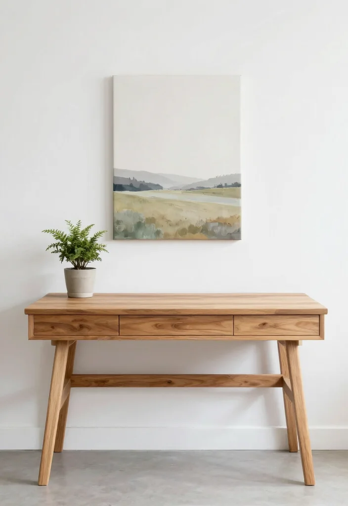 12 Rustic Home Office Ideas with Warm Natural Texture 7. Opt for Minimalist Decor 0