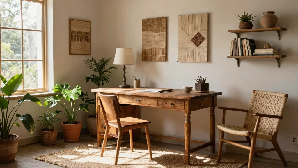 12 Rustic Home Office Ideas with Warm Natural Texture