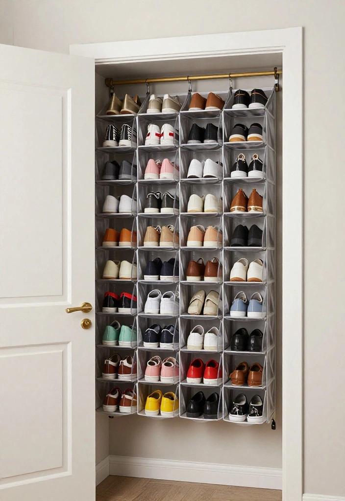 12 Shoes Closet Ideas to Keep Footwear Visible and Organized 8. Hanging Organizers 0