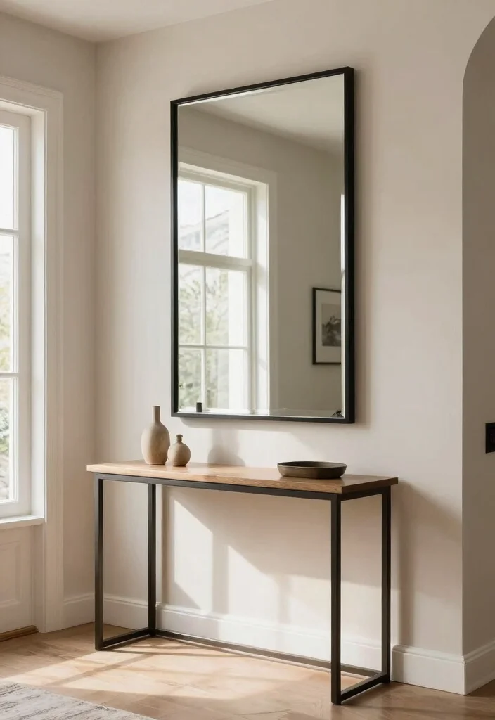 12 Simple Entryway Ideas for Calm and Functional Homes 4. Mirrors to Expand the Space 0