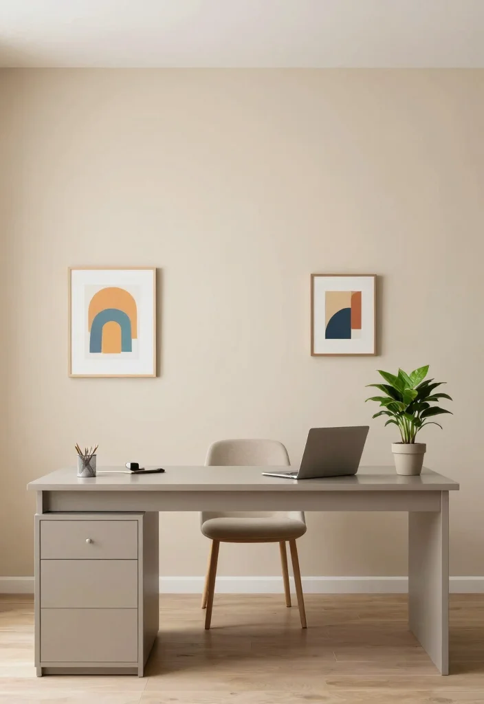 12 Simple Home Office Ideas for Everyday Productivity 3. Use a Neutral Color Palette 0