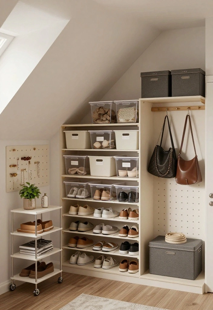 12 Slanted Closet Ideas for Sloped Ceilings and Attic Rooms 4. Creative Closet Organization 0