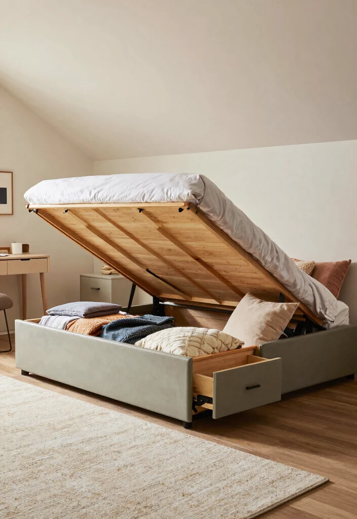 12 Slanted Closet Ideas for Sloped Ceilings and Attic Rooms 5. Multi Functional Furniture 0