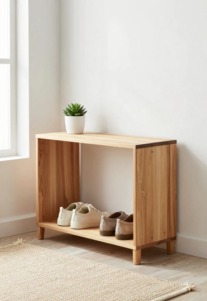 12 Small Apartment Entryway Ideas That Stay Organized 1. Minimalist Shoe Rack 0