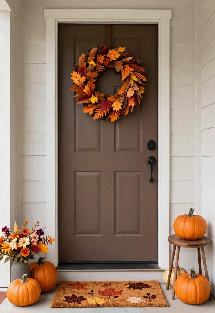 12 Small Apartment Entryway Ideas That Stay Organized 12. Seasonal Decor 0