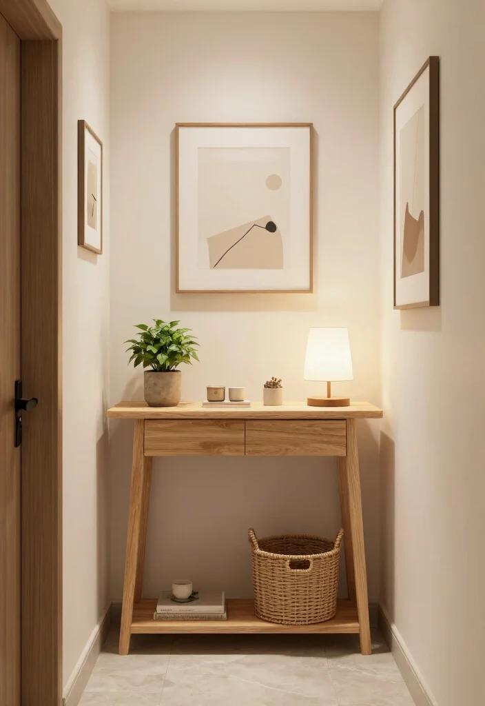 12 Small Entryway Ideas for Apartment Living with Smart Storage 4. Slim Console Tables 0