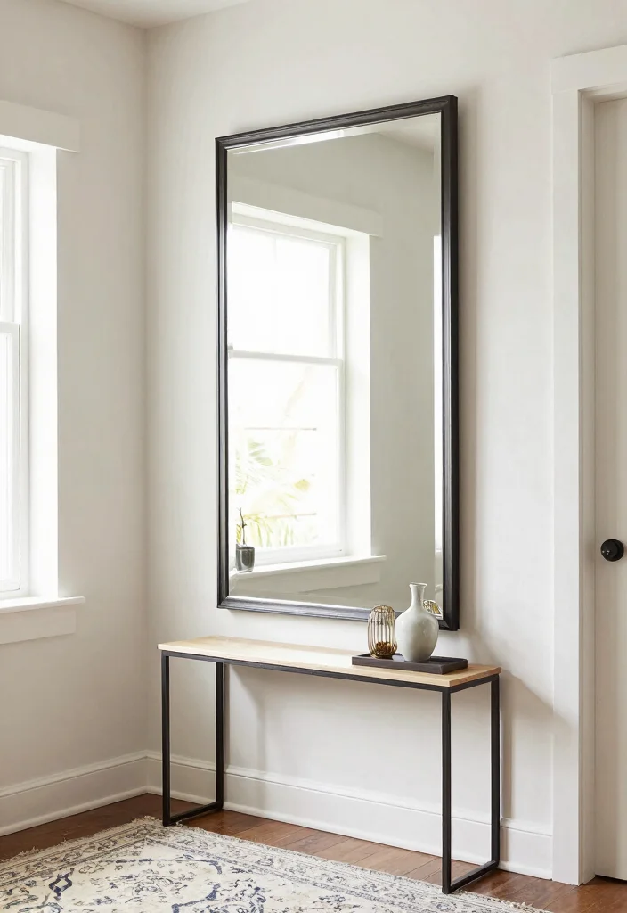 12 Small Entryway Ideas for Apartment Living with Smart Storage 8. Mirrors for Depth 0
