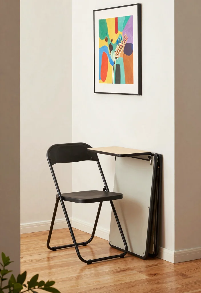 12 Small Entryway Ideas for Apartment Living with Smart Storage 9. Foldable Furniture 0