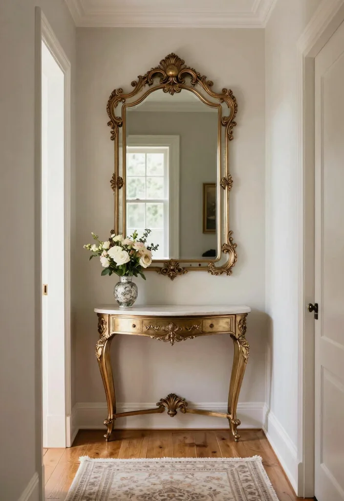 12 Small Entryway Ideas for Narrow Hallways That Flow 6. Use Mirrors to Create Illusion of Space 0